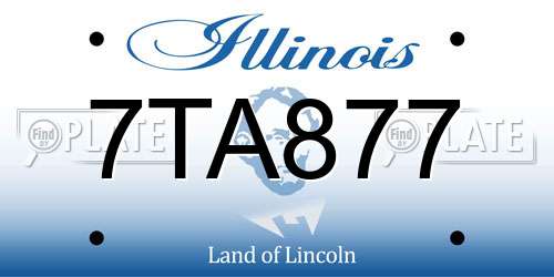 7TA877 Illinois License Plate