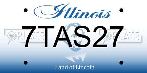 7TAS27 Illinois License Plate