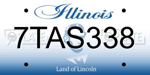 7TAS338 Illinois License Plate