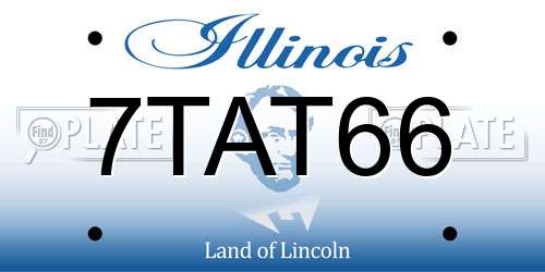7TAT66 Illinois License Plate