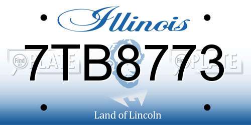 7TB8773 Illinois License Plate