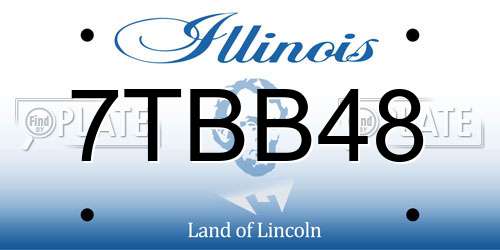 7TBB48 Illinois License Plate