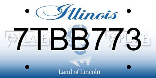 7TBB773 Illinois License Plate
