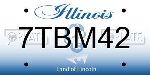 7TBM42 Illinois License Plate