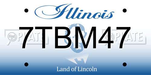 7TBM47 Illinois License Plate