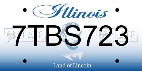 7TBS723 Illinois License Plate
