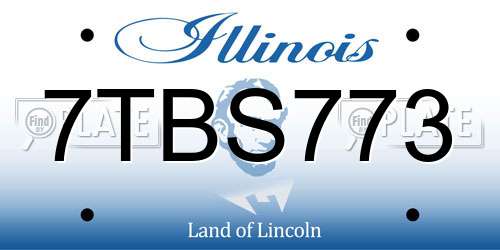 7TBS773 Illinois License Plate