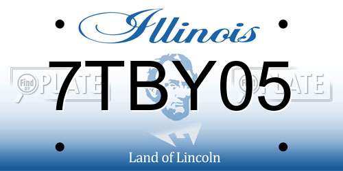 7TBY05 Illinois License Plate