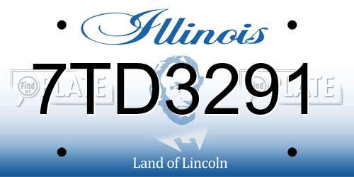 7TD3291 Illinois License Plate