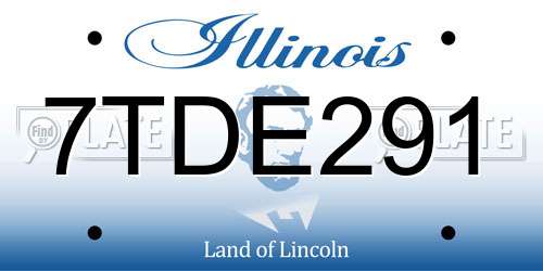 7TDE291 Illinois License Plate