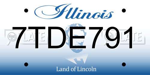 7TDE791 Illinois License Plate