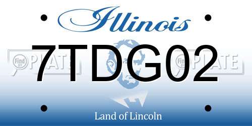 7TDG02 Illinois License Plate