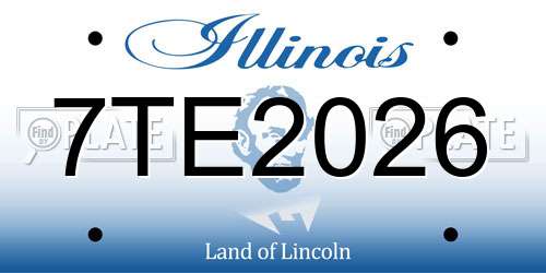 7TE2026 Illinois License Plate