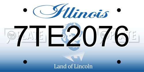 7TE2076 Illinois License Plate