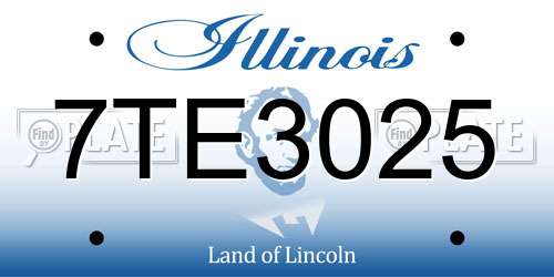 7TE3025 Illinois License Plate
