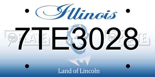 7TE3028 Illinois License Plate