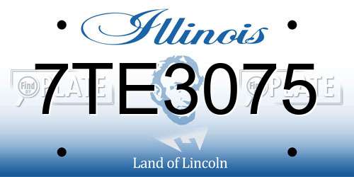 7TE3075 Illinois License Plate