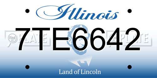 7TE6642 Illinois License Plate