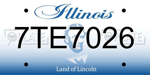 7TE7026 Illinois License Plate