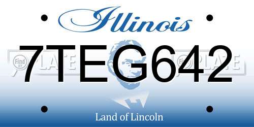 7TEG642 Illinois License Plate