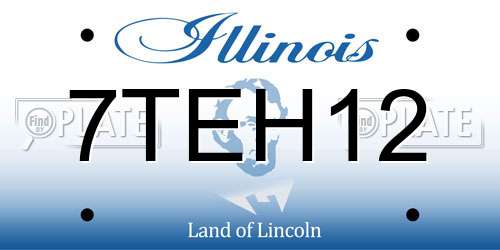 7TEH12 Illinois License Plate