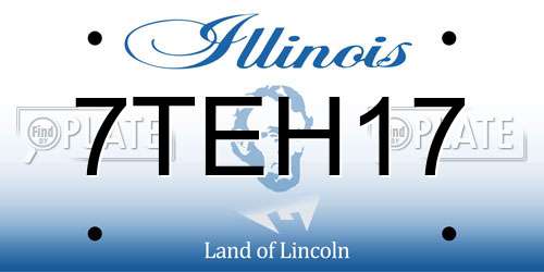 7TEH17 Illinois License Plate