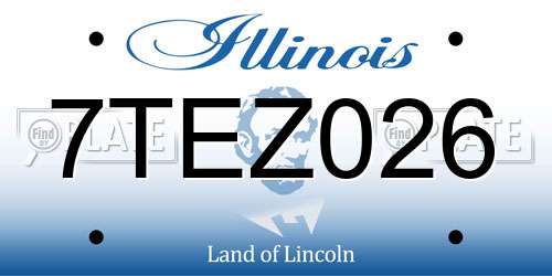 7TEZ026 Illinois License Plate