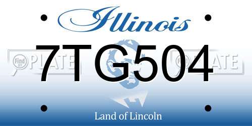 7TG504 Illinois License Plate