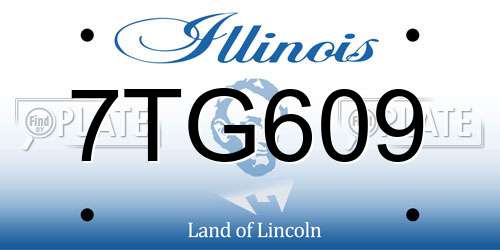 7TG609 Illinois License Plate