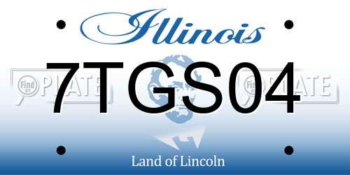 7TGS04 Illinois License Plate