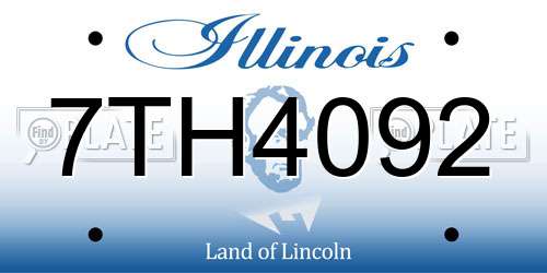 7TH4092 Illinois License Plate