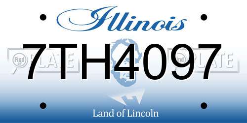 7TH4097 Illinois License Plate