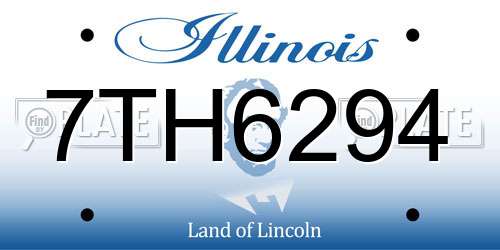 7TH6294 Illinois License Plate
