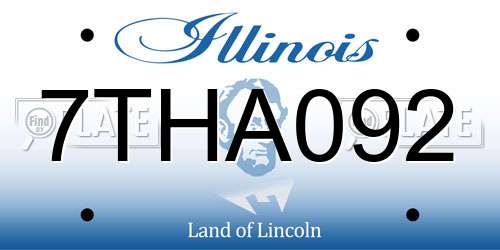 7THA092 Illinois License Plate