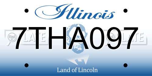 7THA097 Illinois License Plate