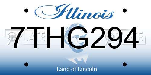 7THG294 Illinois License Plate