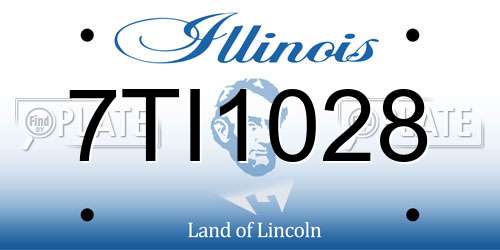 7TI1028 Illinois License Plate