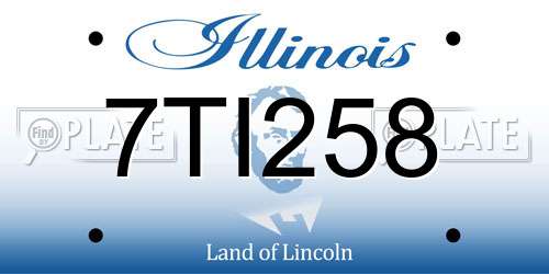 7TI258 Illinois License Plate
