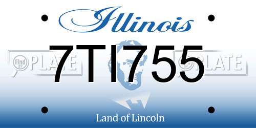 7TI755 Illinois License Plate