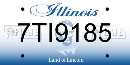 7TI9185 Illinois License Plate
