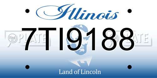 7TI9188 Illinois License Plate