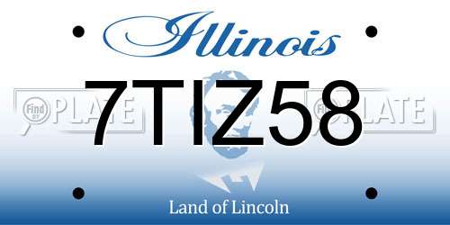7TIZ58 Illinois License Plate