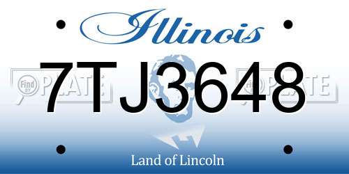 7TJ3648 Illinois License Plate