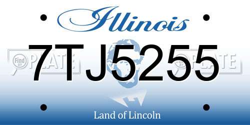 7TJ5255 Illinois License Plate