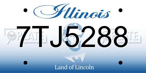 7TJ5288 Illinois License Plate