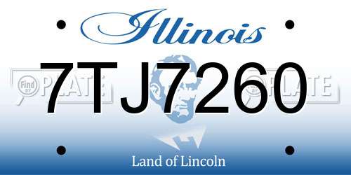 7TJ7260 Illinois License Plate
