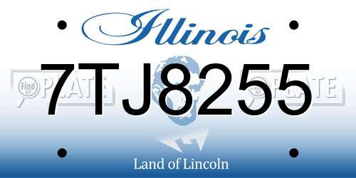 7TJ8255 Illinois License Plate