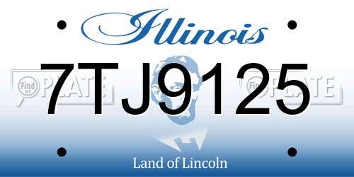 7TJ9125 Illinois License Plate