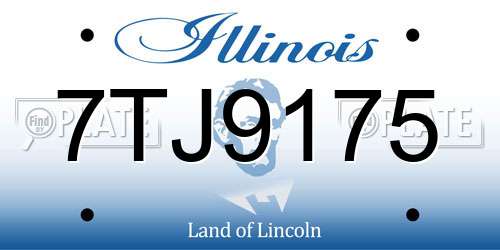 7TJ9175 Illinois License Plate