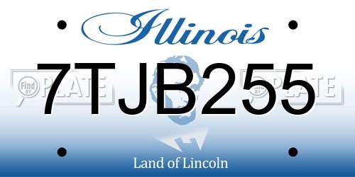 7TJB255 Illinois License Plate
